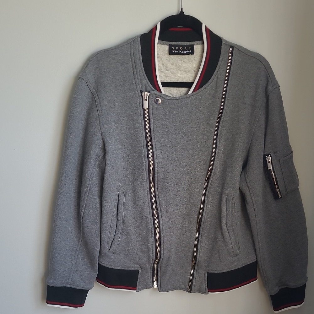 The Kooples Gray Bomber Jacket